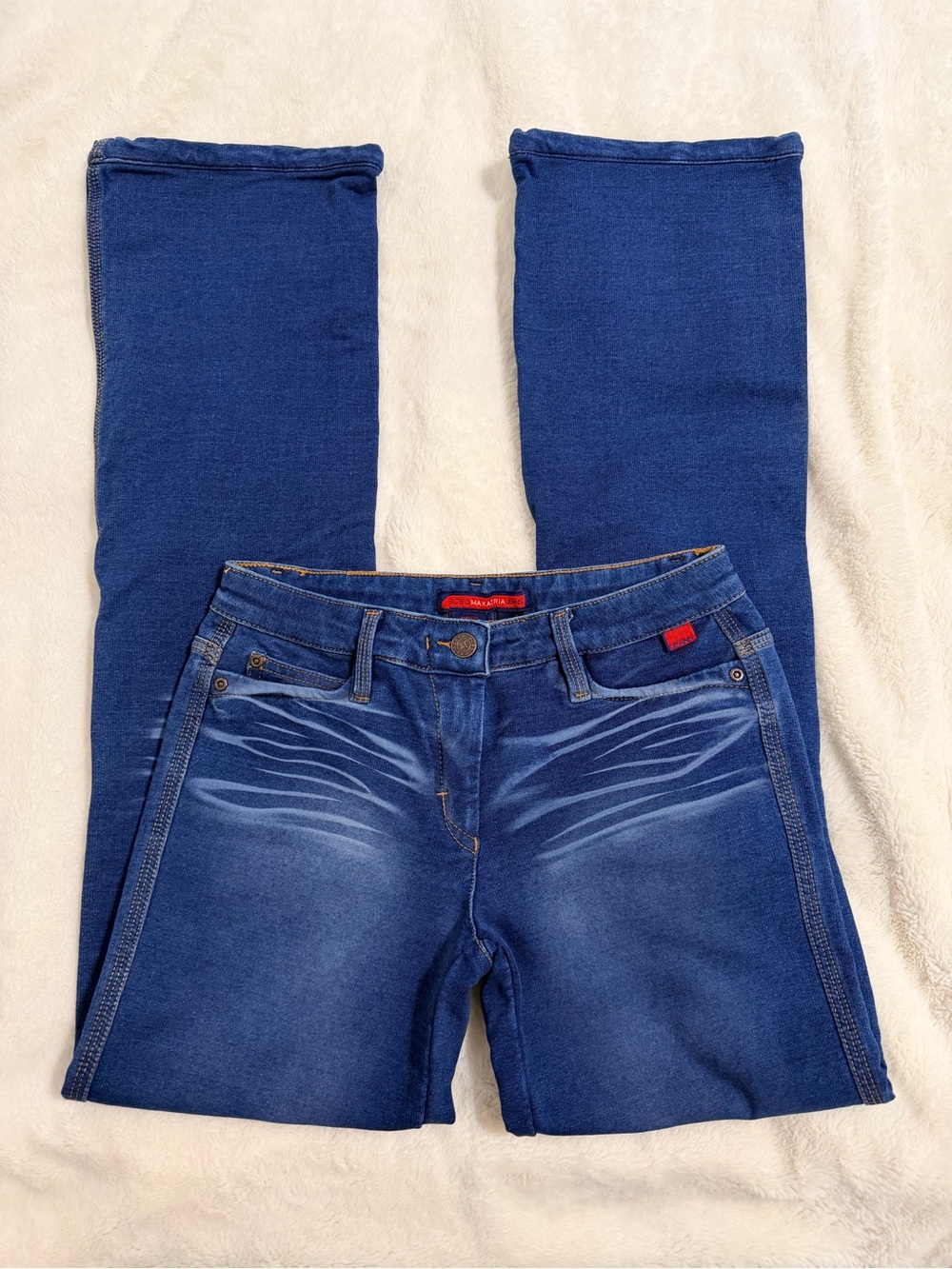 BCBGMaxAzria Blue Bootcut Jeans